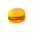 Eco-friendly vinyl squeaky hamburger dog toy pet products